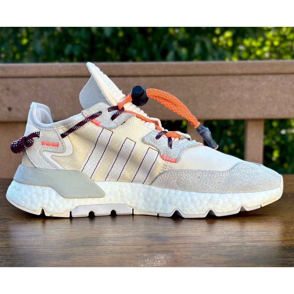 Ivy Park X Adidas Nite Jogger Boost FX3239 Beige Orange Trail Sneakers Mens 7.5 - Picture 2 of 16